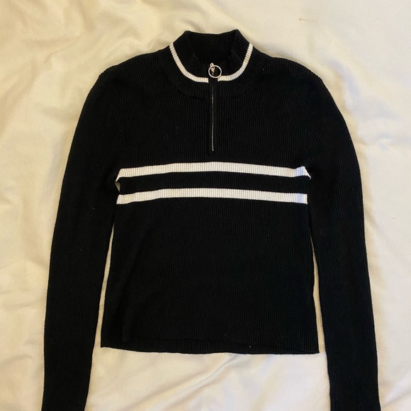 PacSun Tops - PACSUN Black Striped Long Sleeve